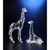 Diamond Cut Giraffe Figurine Decorations - 15.5" - Set of 2 - IMAGE 1