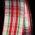 White and Red Woven Narrow Plaid Wired Craft Ribbon 1.5" x 22 Yards - IMAGE 1