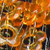 Orange Decorative Strand of Flowers on Wire 1.25" x  22 Yards - IMAGE 1