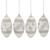 4ct White and Silver Glittered Shatterproof Christmas Finial Ornaments 4.5" - IMAGE 1