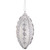 4ct White and Silver Rhinestone Shatterproof Christmas Finial Ornaments 4.5" - IMAGE 4