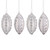 4ct White and Silver Rhinestone Shatterproof Christmas Finial Ornaments 4.5" - IMAGE 1