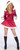 Red and White Mrs Claus Hooded Women Christmas Costume - Small - IMAGE 2