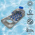 66" Inflatable Blue and Silver French Pocket Swimming Pool Lounger - IMAGE 6