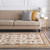 4' x 4' Beige and Sage Green Floral Hand Tufted Square Area Throw Rug - IMAGE 2