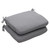 Outdoor Patio Rounded Seat Cushions - 18.5" - Solid Gray - Set of 2 - IMAGE 1