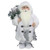 16" White Frost Standing Santa Claus Christmas Figurine with Lantern - IMAGE 1