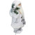 16" White Frost Standing Santa Claus Christmas Figurine with Lantern - IMAGE 4
