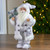 16" White Frost Standing Santa Claus Christmas Figurine with Lantern - IMAGE 5