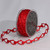 Red Row of Hearts Woven Edge Craft Ribbon 0.75" x 17 Yards - IMAGE 1