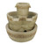 18.25" LED Lighted 3-Tier Floral Bowl Outdoor Garden Water Fountain - IMAGE 1