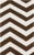 3.5' X 5.5' White and Brown Contemporary Hand Woven Rug - IMAGE 1