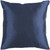 18" Navy Blue Solid Contemporary Square Throw Pillow - IMAGE 1