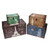 Set of 4 Vintage-Style Travel Themed Decorative Wooden Storage Boxes 23.5" - IMAGE 1