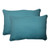 Set of 2 Aquatic Turquoise Blue Outdoor Patio Rectangular Throw Pillows 24.5" - IMAGE 1