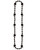 Club Pack of 12 Black Football Helmet Beaded Party Necklaces 36" - IMAGE 1