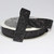 Black Glitter Woven Edge Velvet Craft Ribbon 1" x 11 Yards - IMAGE 2