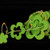 Green Fuzzy Flower Garland Decoration 59" x 19.8 Yards - IMAGE 1
