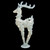 30" White and Silver Battery Operated LED Lighted Reindeer Christmas Decor - IMAGE 2