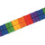 Pack of 12 Packaged Rainbow Colored Tissue Leaf Garland Decorations 4.5" x 12' - IMAGE 1