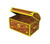 Pack of 12 Yellow and Brown 8-Bit Treasure Chests 8" - IMAGE 1