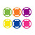 Set of 6 Vibrantly Colored Swimming Pool Dive Disks 4" - IMAGE 3