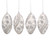 4ct White and Silver Rhinestone Princess Shatterproof Glittered Christmas Finial Ornaments 4.5" - IMAGE 1