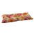 44" Red and Orange Floral Outdoor Patio Tufted Loveseat Cushion - IMAGE 1