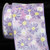 Purple and Pink Flower Wired Craft Ribbon 4" x 20 Yards - IMAGE 1