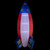 LED Lighted Inflatable Americana Rocket Outdoor Decoration - 8' - Clear Lights - IMAGE 2