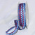 Blue and Red Woven Edge Checkered Wired Craft Ribbon 0.375" x 132 Yards - IMAGE 1
