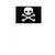 Club Pack of 48 Black and White Skull Crossbones Buried Treasured Pirate Party Flags 6" - IMAGE 2