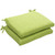 Set of 2 Green Solid Outdoor Patio Squared Corner Seat Cushions 18.5" - IMAGE 1