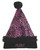 Magenta Pink and Black Leopard Santa Unisex Adult Christmas Hat Costume Accessory - Small - IMAGE 1