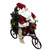 21" Classic Santa Claus on Black Tricycle with Decorated Tree and Presents Christmas Figure - IMAGE 1