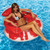 48.5" Inflatable Red and Clear Water Pop Circular Swimming Pool Lounger - IMAGE 2