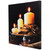 LED Back Lit Candles with Ribbon on a Platter Canvas Wall Art - 12" x 12" - IMAGE 4