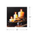LED Back Lit Candles with Ribbon on a Platter Canvas Wall Art - 12" x 12" - IMAGE 5