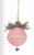 4.75" Red and White Striped Christmas Ball Ornament - IMAGE 1