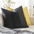 18" Black Pearl Tuxedo Pleats Decorative Throw Pillow - Down Filler - IMAGE 2