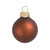 Matte Finish Glass Christmas Ball Ornaments - 4" (100mm) - Chocolate Brown - 6ct - IMAGE 1
