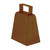 Club Pack of 12 Brown Country Farm-Style Cowbells Party Favor Decorations 4" - IMAGE 1