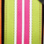 Green and Pink Wired Craft Ribbon with Stripes 1.5-Inch x 40 Yards - IMAGE 1