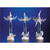 Icy Crystal Pencil Snowmen Christmas Figurine Decorations - 11" - Set of 3 - IMAGE 1