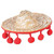 Club Pack of 12 Beige and Red Women Adult Sombrero Hair Clip Costume Accessories - One Size - IMAGE 1