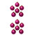Shiny Finish Glass Christmas Ball Ornaments - 2.75" (70mm) - Raspberry Pink - 12ct - IMAGE 2