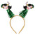 Club Pack of 12 Green Grass Skirt Hula Girl Headband Boppers Party Favors - One Size - IMAGE 1