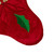 20" Red and Green Velveteen Poinsettia Christmas Stocking - IMAGE 3