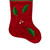 20" Red and Green Velveteen Poinsettia Christmas Stocking - IMAGE 5