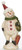 13" White and Red Glittered Plumpy Christmas Snowman Figure with Wreath Tabletop - IMAGE 1